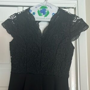 Rare Editions black lace top dress, girls, size 12